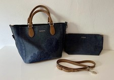 Borsa Desigual Capri Midnight 2-in-1 Blu Mandala Pitonata Con Pochette