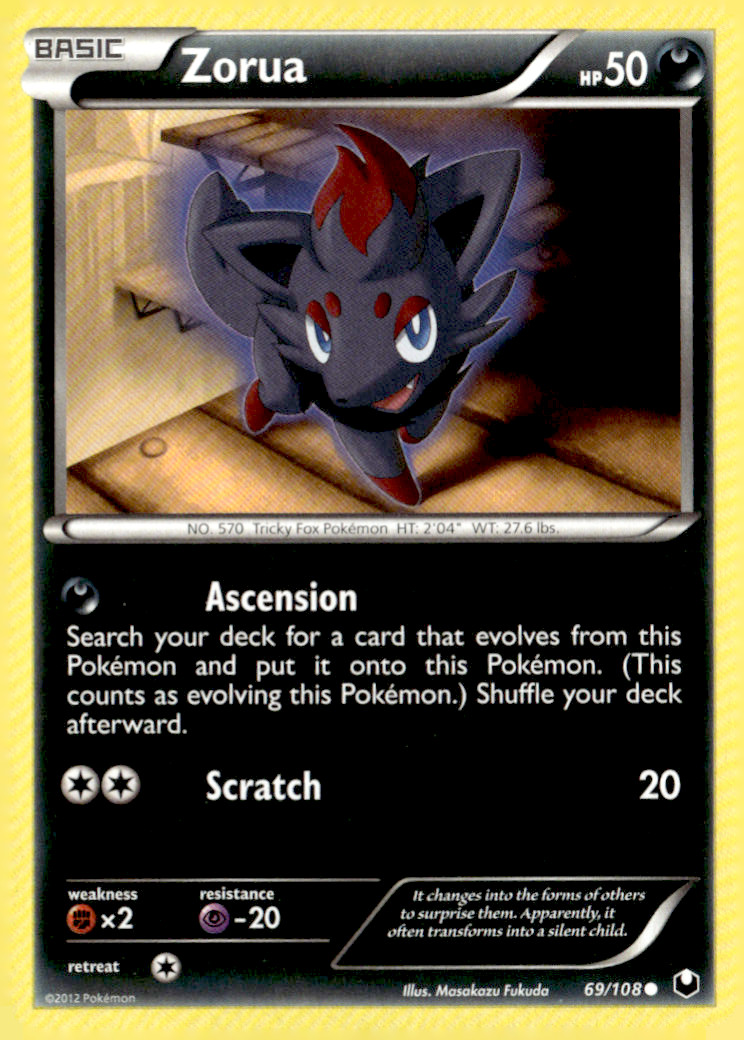 Zorua (69) Common Dark Explorers 69/108Pokémon TCG