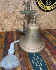 Vintage USS Niagara Falls AFS 3 Brass Ships Bell U.S. Navy Military 