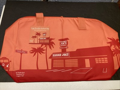 Trader Joe's LARGE 8 Gallon Peach Reusable Insulated Bag NWT