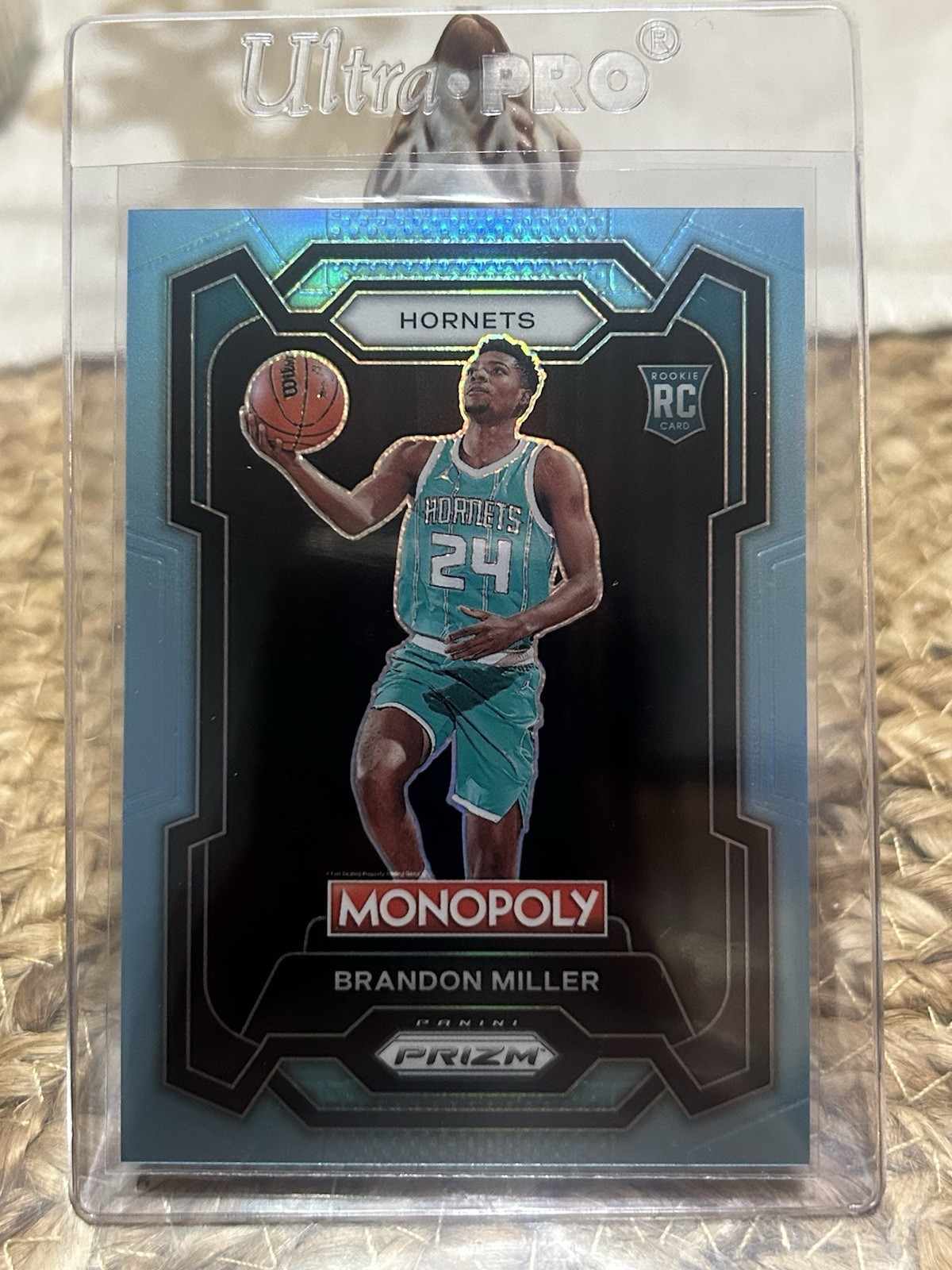 2023-24 Panini Prizm Monopoly - Brandon Miller #15 Light Blue Prizm /199 (RC)