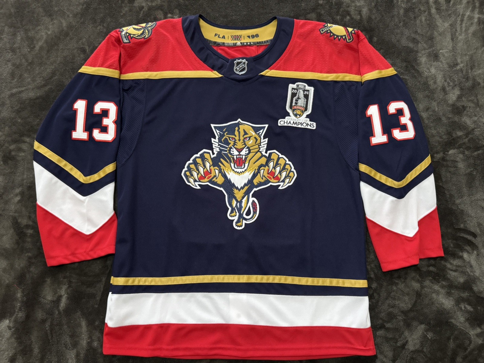 Florida Panthers Reinhart #13 Hockey Jersey Stanley Cup Champions Size 50 Medium