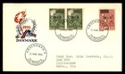 Mayfairstamps Denmark FDC 1955 Flame Olive Branch First Day Cover aaz_12743