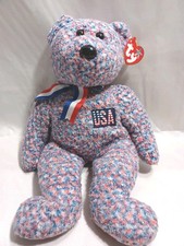 Ty Large Plush Beanie Buddy - USA the Bear 13.5 Inch Stuffed Animal Toy