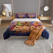 ScooBy-Doo, Where Are You Print Bedding Set 125Gsm Quilt Case And Pillow Case 