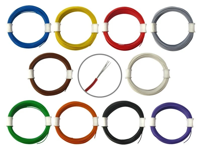 Litze Decoderlitze 0,04mm² LIVY flexibel dünn Kabel 100 Meter 10 Farben 10m SET