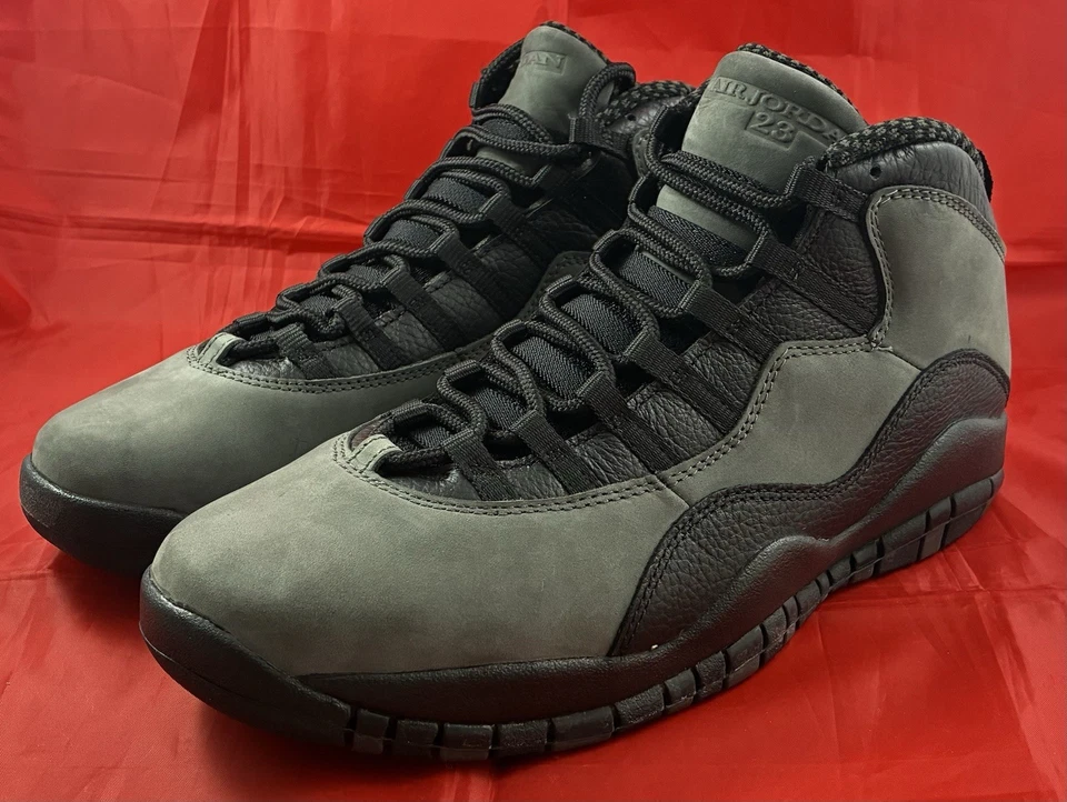 Nike Air Jordan 10 Retro Dark Shadow Negro-Rojo Verdadero 2018 310805-002 Talla: 10.5 Foto 2 de 4