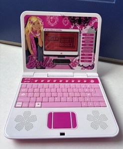 T26 Mattel Oregon Scientific Barbie B-Smart Learning Laptop 80 Activities WORKS