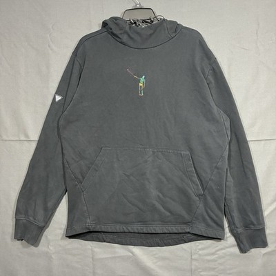 LEVELWEAR Hoodie Mens Medium Black Golf Skeleton Swing Hooded Sweatshirt Sporty