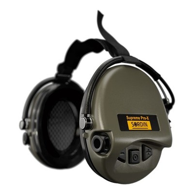 Sordin Supreme Pro-X Electronic Hearing Protector, Green Neckband (76302-X-S-US)