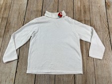 Vintage 90s The Little Mermaid Turtleneck Longsleeve White Shirt Girls Size 4