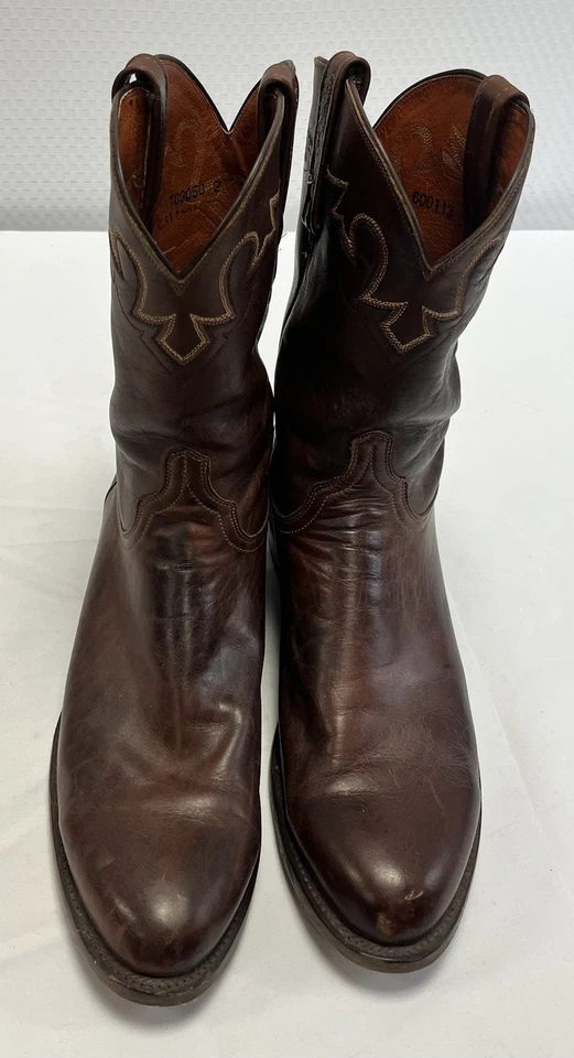 Botas de hombre lisas/suaves marrón lucchese talla 11 D 🤩 Foto 2 de 4
