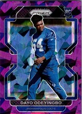 2021 Panini Prizm - Dayo Odeyingbo #387 Purple Ice /225 Rookie RC Card Colts. rookie card picture