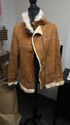 Damen Wintermantel Jacke Aviator Echt Lammfell Gr.S