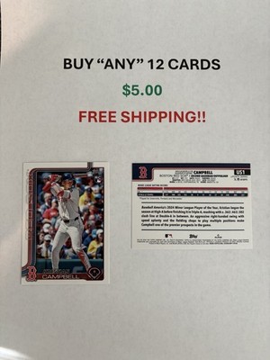 2025 Topps Update Baseball,Cards 1-175 ,Buy ''ANY'' 12 Cards, $5.00 Free Ship!!