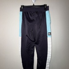 Boys Nike Therma-Fit Elite Basketball Pants Black Light Blue White XL