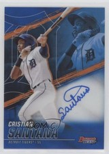 2021 Bowman's Best of Blue Refractor 3/150 Cristian Santana #B21-CS Auto 1a39