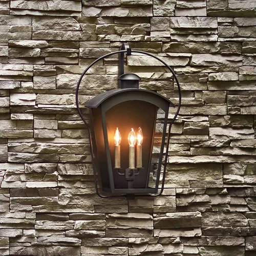 Hinkley Yale 25" High Black 3-Light Outdoor Wall Light - Picture 1 of 9