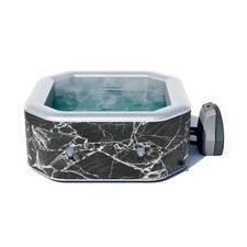 Avenli Oslo opblaasbare hot tub, 4-persoons, achthoekig, zwart marmer,