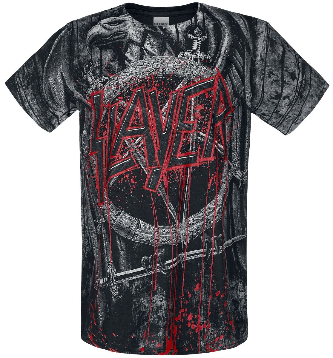 Футболка Slayer Herren Black Eagle Allover allover S 7290₽