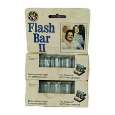 2 GE Flash Bar II for Polaroid SX-70 Film Camera - 20 Flashes in Total