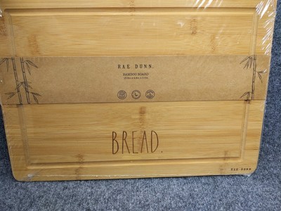 Rae Dunn Bamboo Bread Board 13.8'' X 9.8'' X . 5'' Brand New