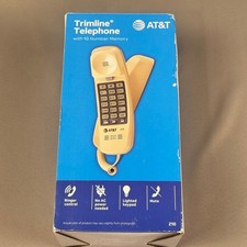 AT T Trimline 210 Corded Telephone Off-White Lighted Keypad Wall Mountable