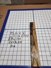 Black and White Ebony  Wood turning  blank  2" x 1 1/2" x   15   " EBW170