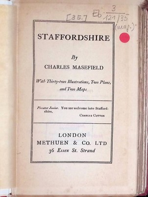 Staffordshire The Little Guides Masefield, Charles: