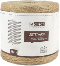 D.RECT 800011 250m Jute-Schnur Natur Braun Jute-Kordel | Packschnur