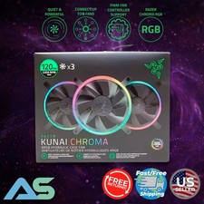 Razer Kunai Chroma 120mm 2200RPM Max ARGB And PWM Hydraulic Case Fans 3 Fans
