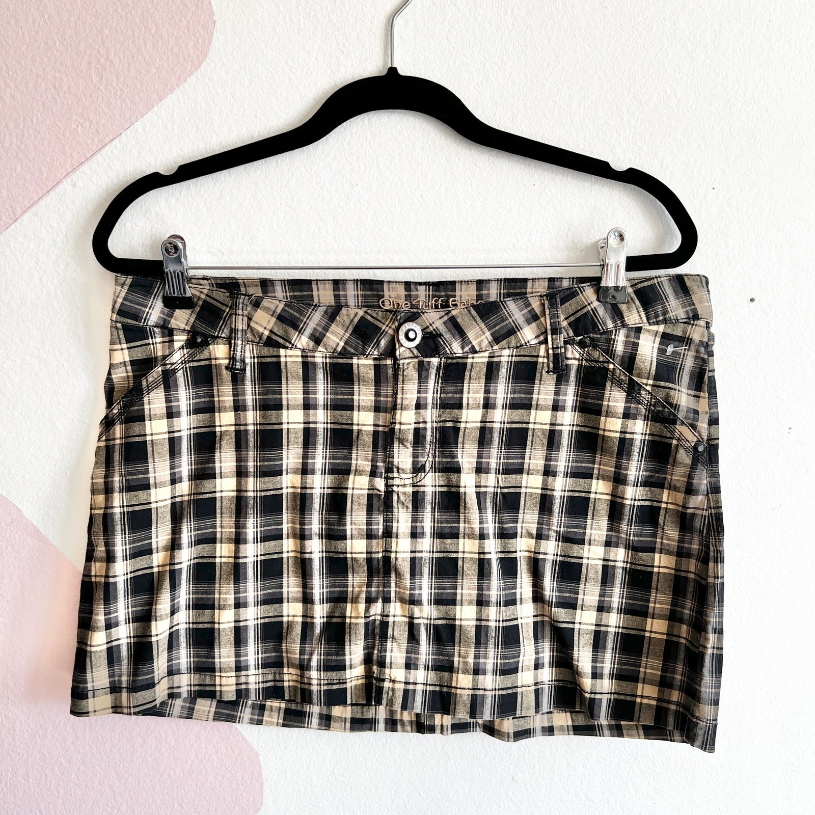 Y2K Plaid Low Rise Skirt, Indie Sleaze Mall Goth Soft Grunge 2000s Medium