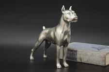 Boxer Dog Vintage Silverplate Sculpture or Door Stop #55630