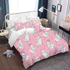 7 Piece Pink Bunny Bed Set Twin Size Kids Bedding Sets for Girls, Twin Comfor...