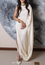 H&M x STELLA MCCARTNEY Cream Satin Cape Dress Size XS in Hand NEXT DAY