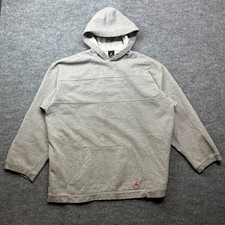 Jordan Fleece Hoodie Men's 2XL Gray Long Sleeve Pullover Sports Y2K USA Made