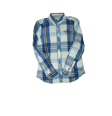 Gaastra women's check shirt blouse long sleeve size M check blue white TOP