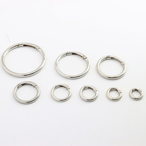 15pcs Metal Spring O Rings Clip Keychain Key Ring Buckle Carabiner Snap Hooks - Picture 15 of 39