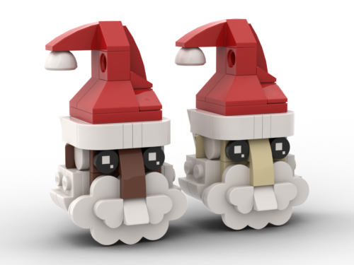 Santa Holiday Christmas Ornament MOC with Instructions | Made with 100% New LEGO - Picture 1 of 5