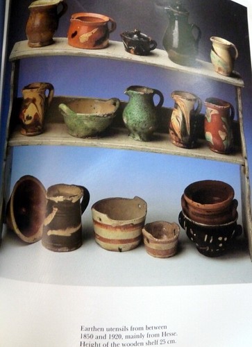 Antique c.1860 German Pottery Lot of 10 Large Dollhouse Miniatures for Kitchen - Picture 4 of 6