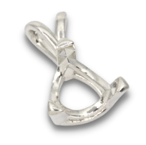 Trillion Vee-Prong Pre-notched Pendant Mounting - Picture 1 of 2