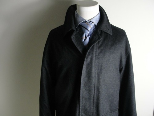 2.500 $ Bally anthrazitgrauer Wollmantel Gr. US 46 hergestellt in Portugal leicht - Bild 2 von 9