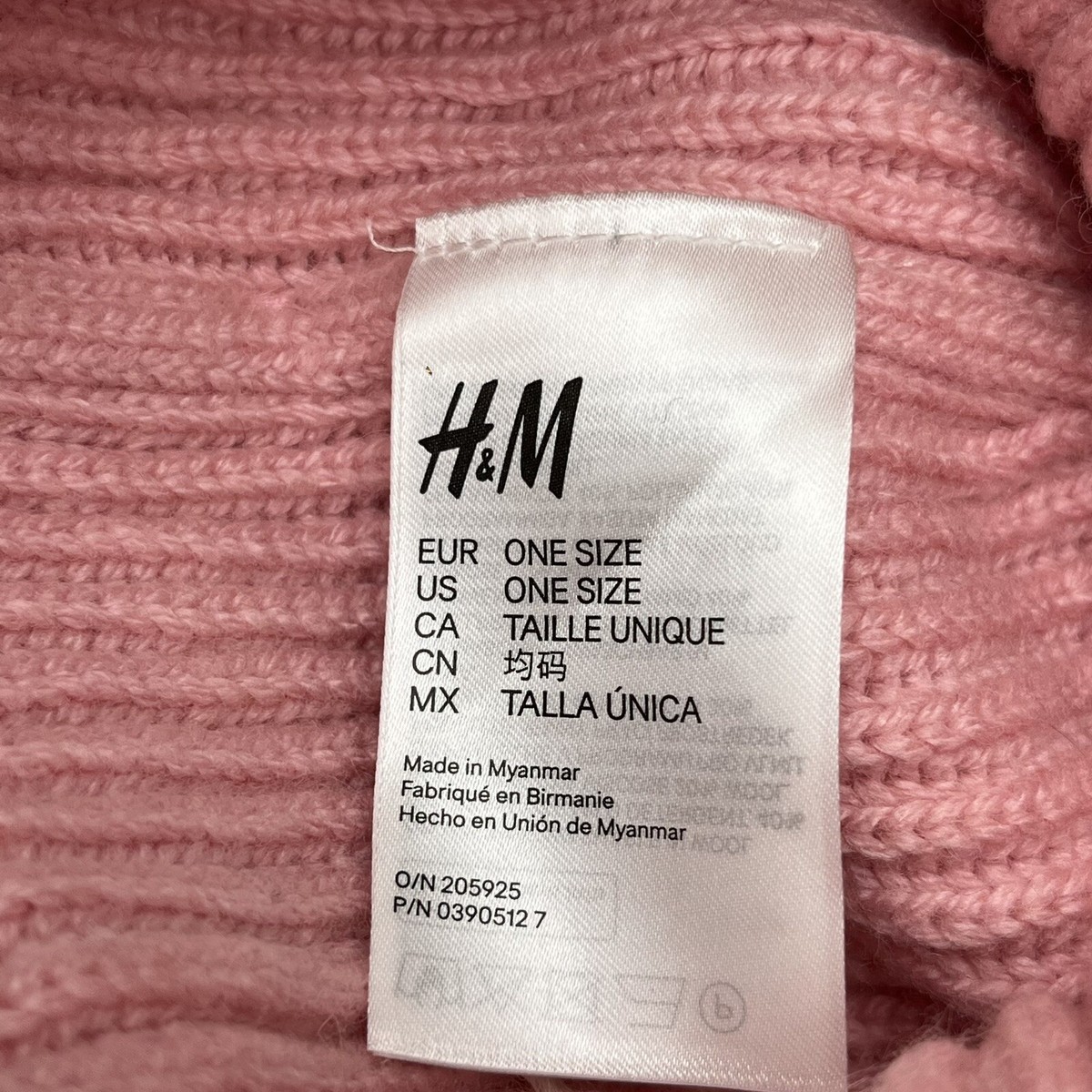 H&M Pink Knit Beanie Womens One Size Fits Most | eBay
