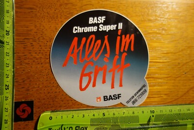 Alter Aufkleber HiFi Foto Video Kamera BASF Chrome Super II Alles im Griff