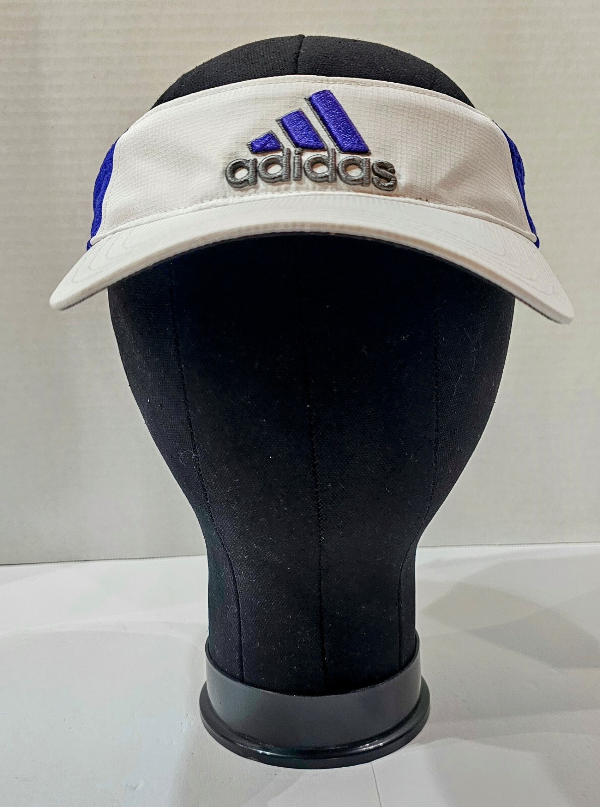 Adidas Adjustable White Purple Embroidered Golf Tennis Strapback Visor READ