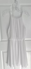 Lush Jr Womens Large Dress White Flowy Simple Coastal Bachelorette Bridal Fairy