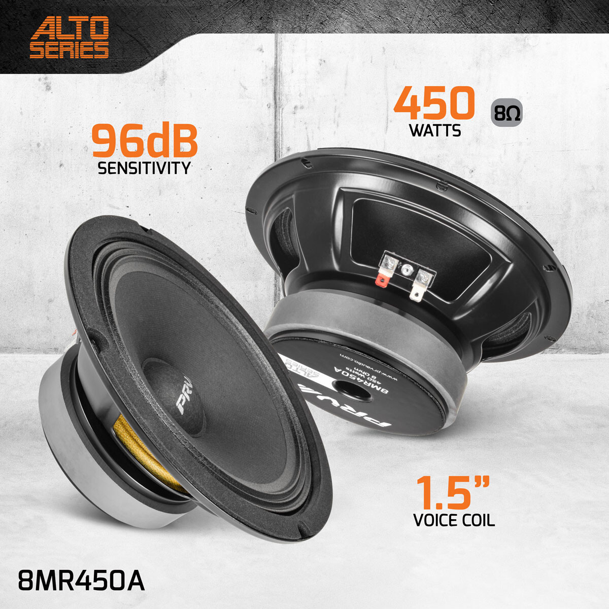 4 Altavoces De Gama Media PRV Audio 6MR200A - 6.5", 8 Ohmios, 200W RMS, Para Sonido De Auto