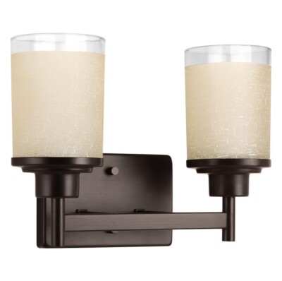Progress Lighting P2977-20 Alexa 13 in. 2-Light Antique Bronze Bath Vanity Light