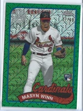 2024 Topps Series 2 #2T89C-30 Masyn Winn RC /99 Green Mojo Chrome 35th Rookie