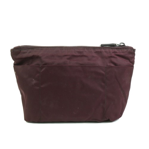 Auth PRADA Pouch Multicase Bordeaux Nylon/Silvertone - e60141a - Picture 3 of 15